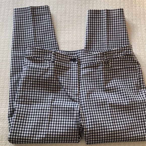 Anne Klein women’s blue and white check pants, NWOT. - Picture 2 of 3